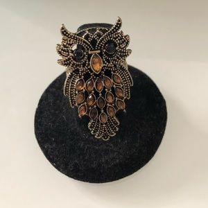 3 for $25🛍 Gold color owl 🦉 stretchable ring